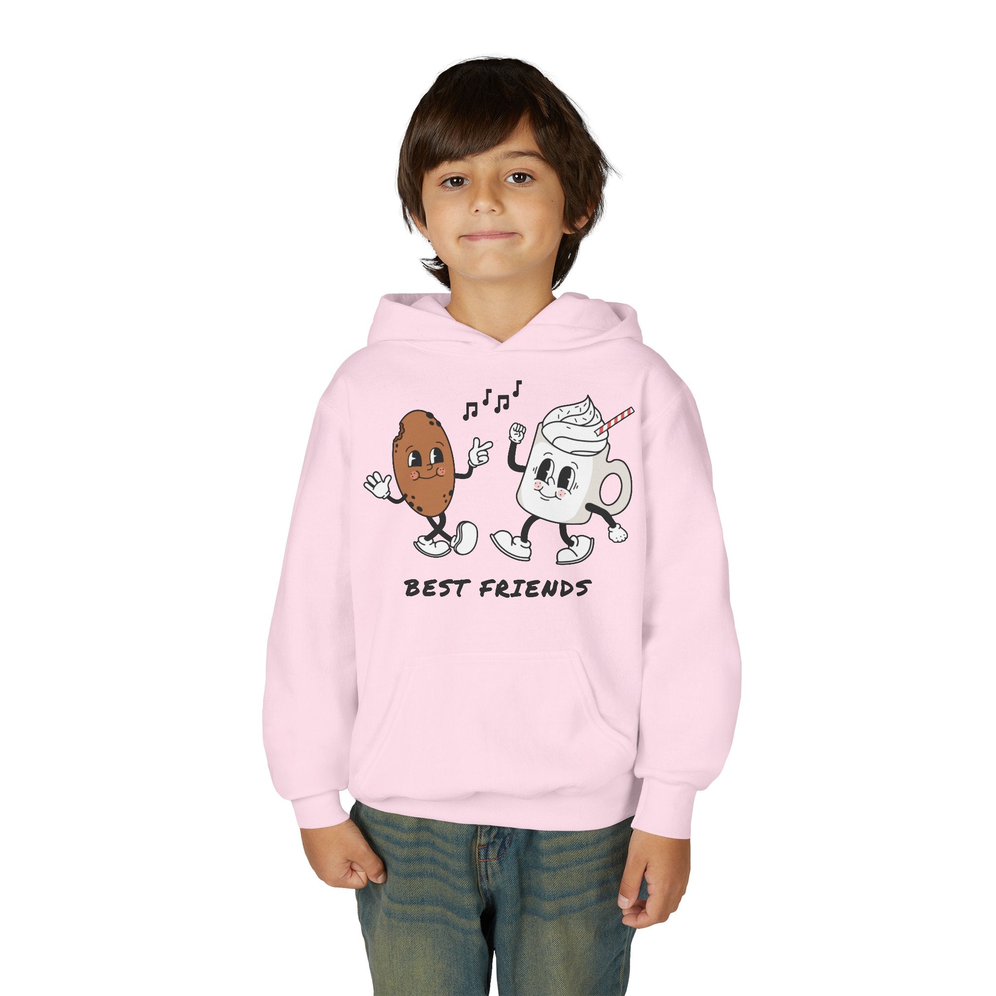 Youth Hoodie — "Best Friends" Cookie & Hot Chocolate Pullover