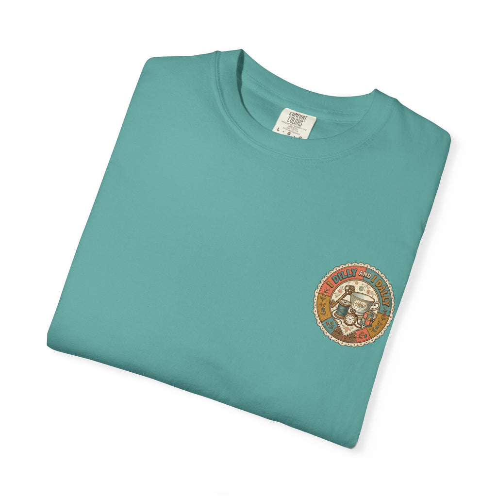I Dilly and I Dally Vintage Tea Graphic T-Shirt