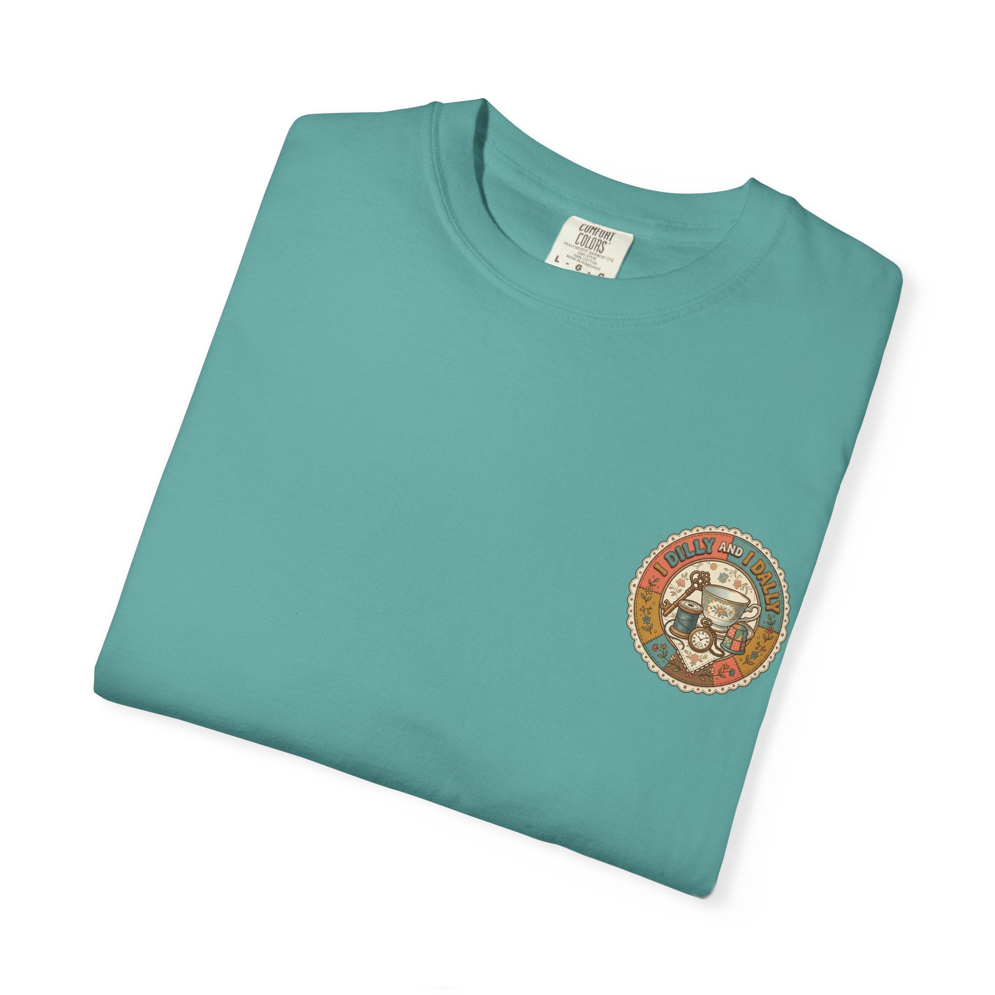 I Dilly and I Dally Vintage Tea Graphic T-Shirt