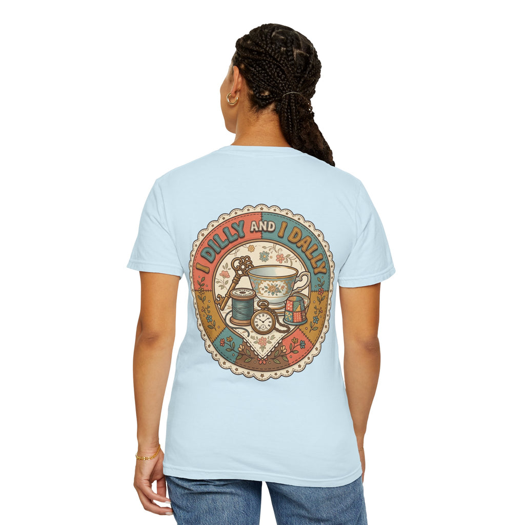 I Dilly and I Dally Vintage Tea Graphic T-Shirt