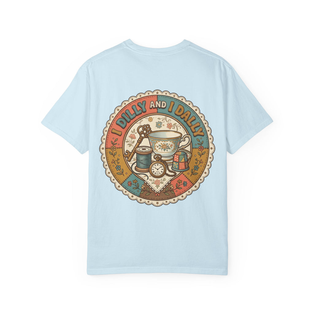 I Dilly and I Dally Vintage Tea Graphic T-Shirt