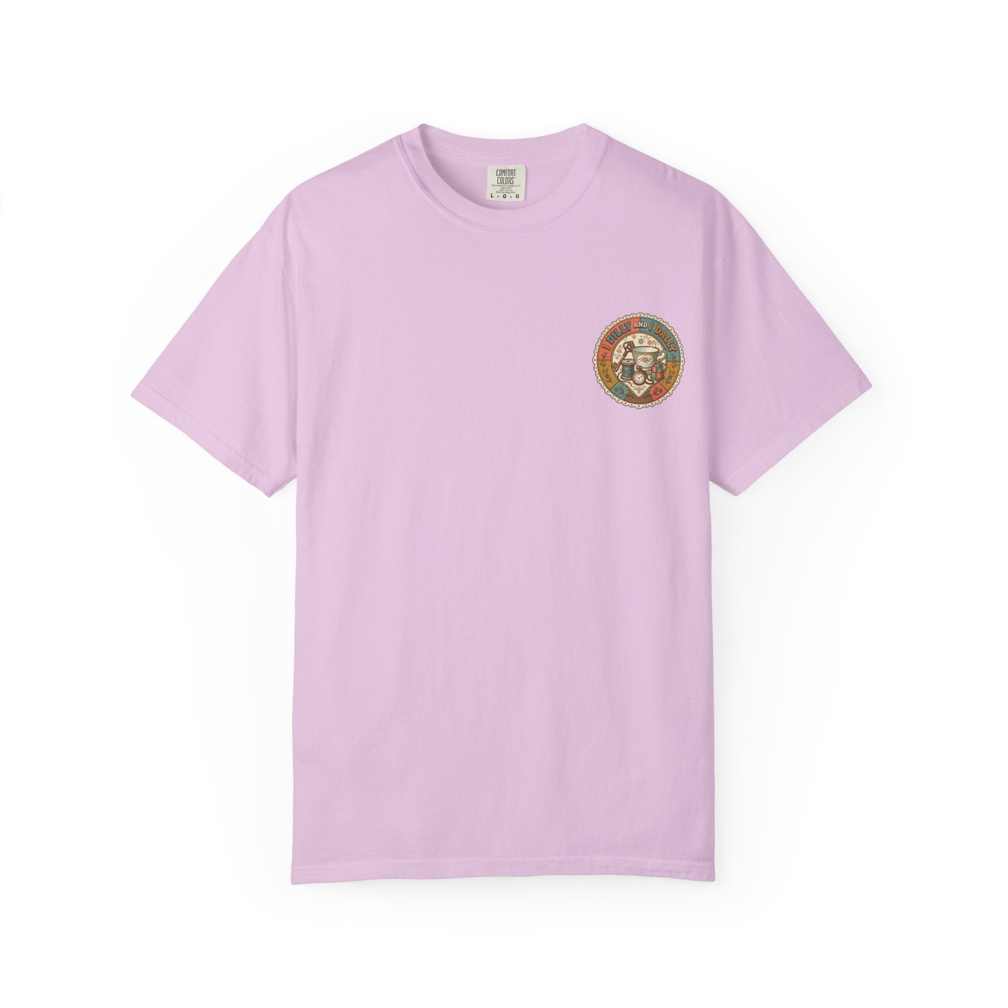 I Dilly and I Dally Vintage Tea Graphic T-Shirt