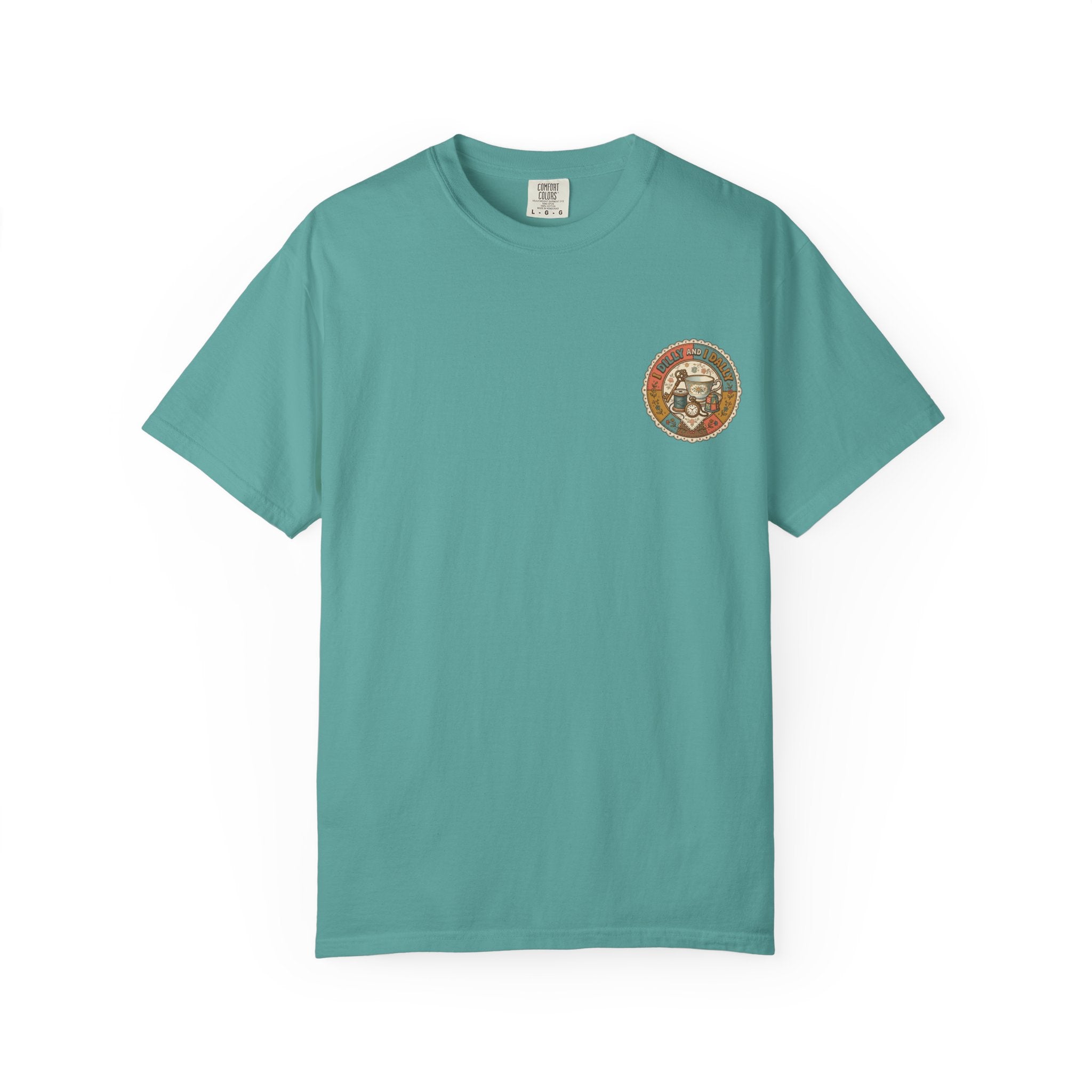I Dilly and I Dally Vintage Tea Graphic T-Shirt