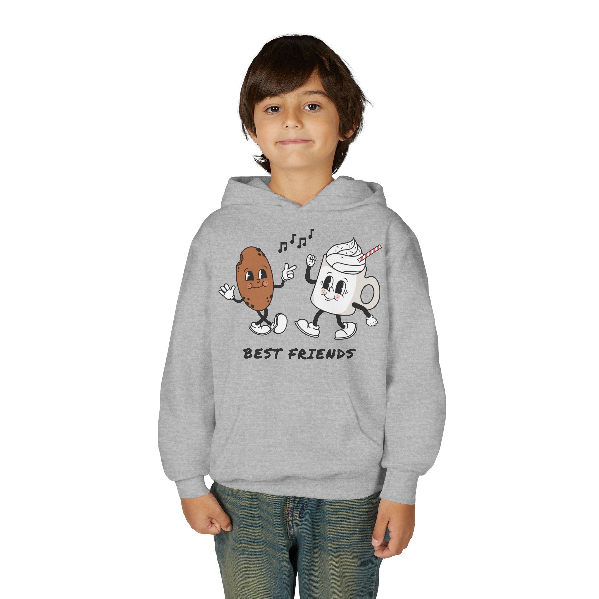Youth Hoodie — "Best Friends" Cookie & Hot Chocolate Pullover