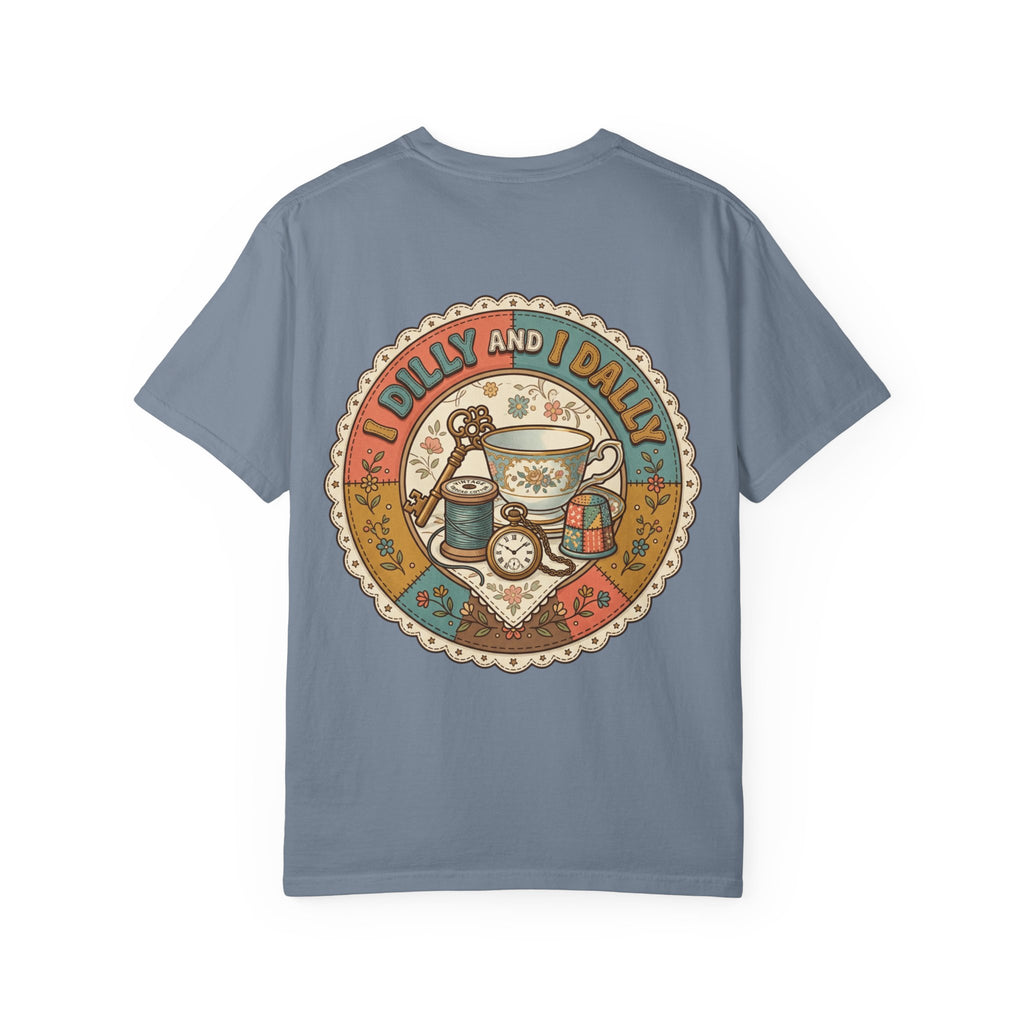 I Dilly and I Dally Vintage Tea Graphic T-Shirt