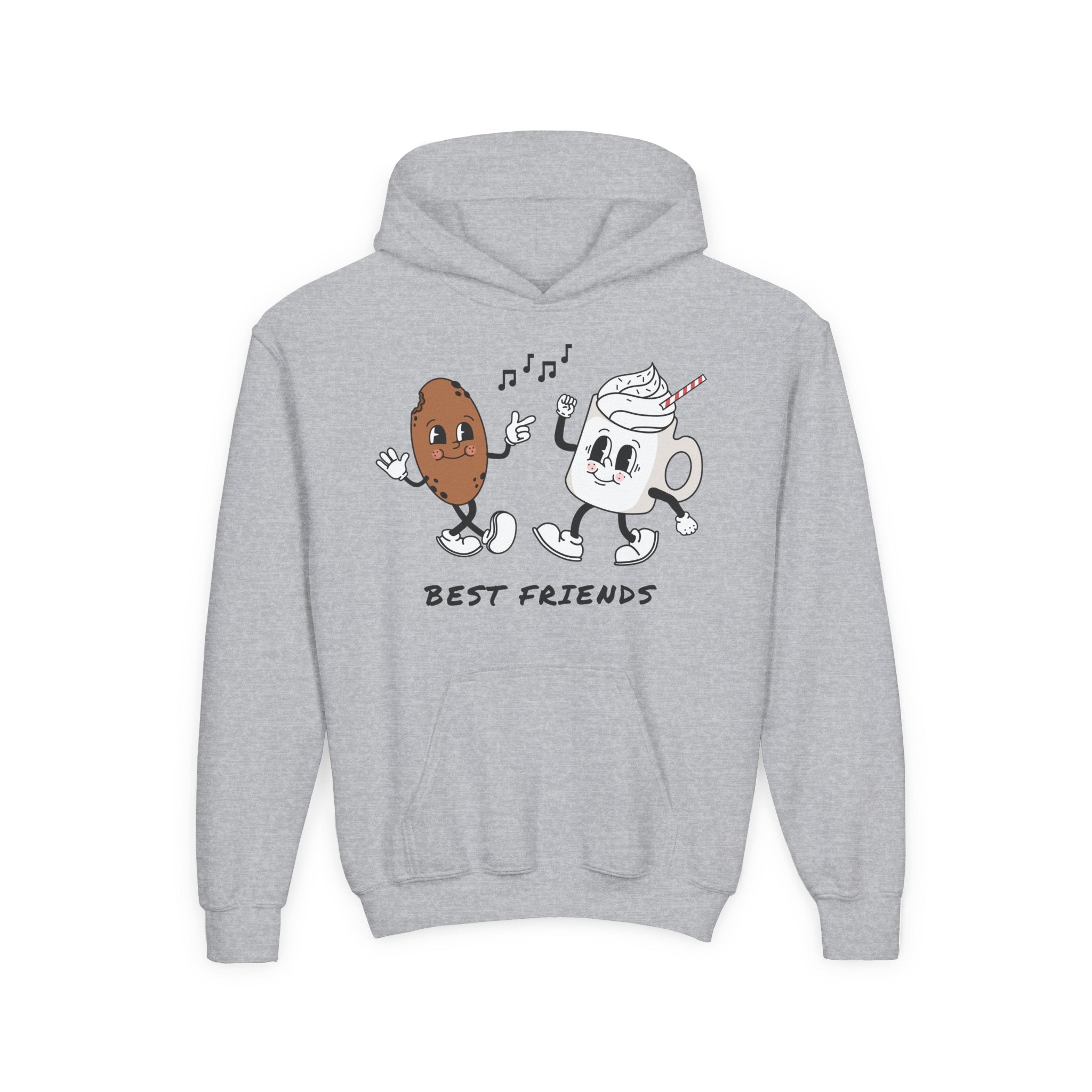 Youth Hoodie — "Best Friends" Cookie & Hot Chocolate Pullover
