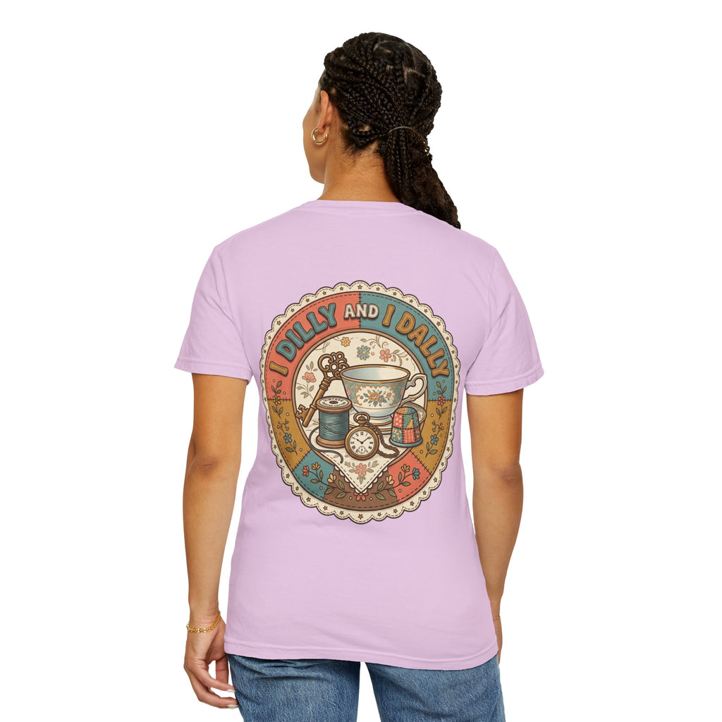 I Dilly and I Dally Vintage Tea Graphic T-Shirt