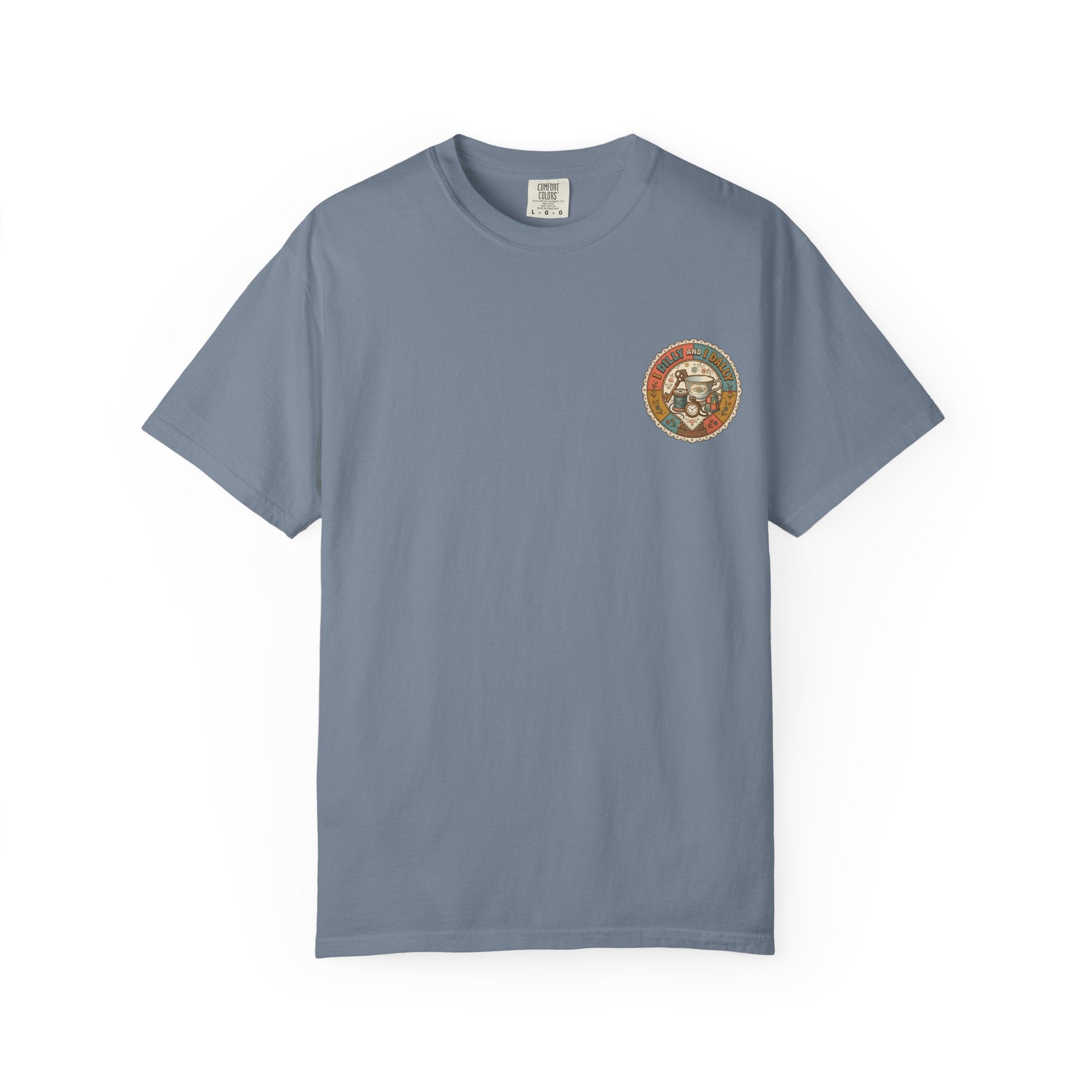 I Dilly and I Dally Vintage Tea Graphic T-Shirt