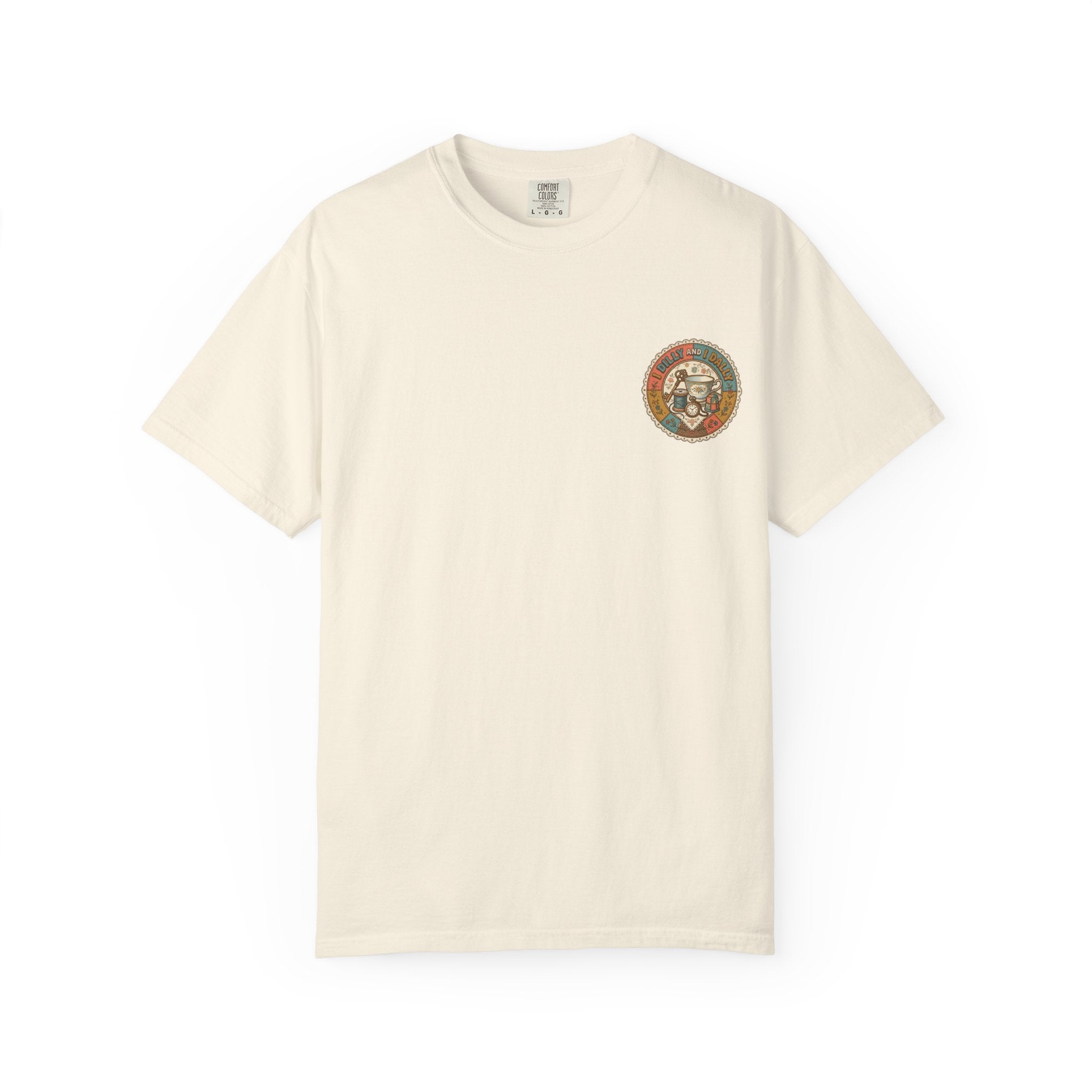 I Dilly and I Dally Vintage Tea Graphic T-Shirt