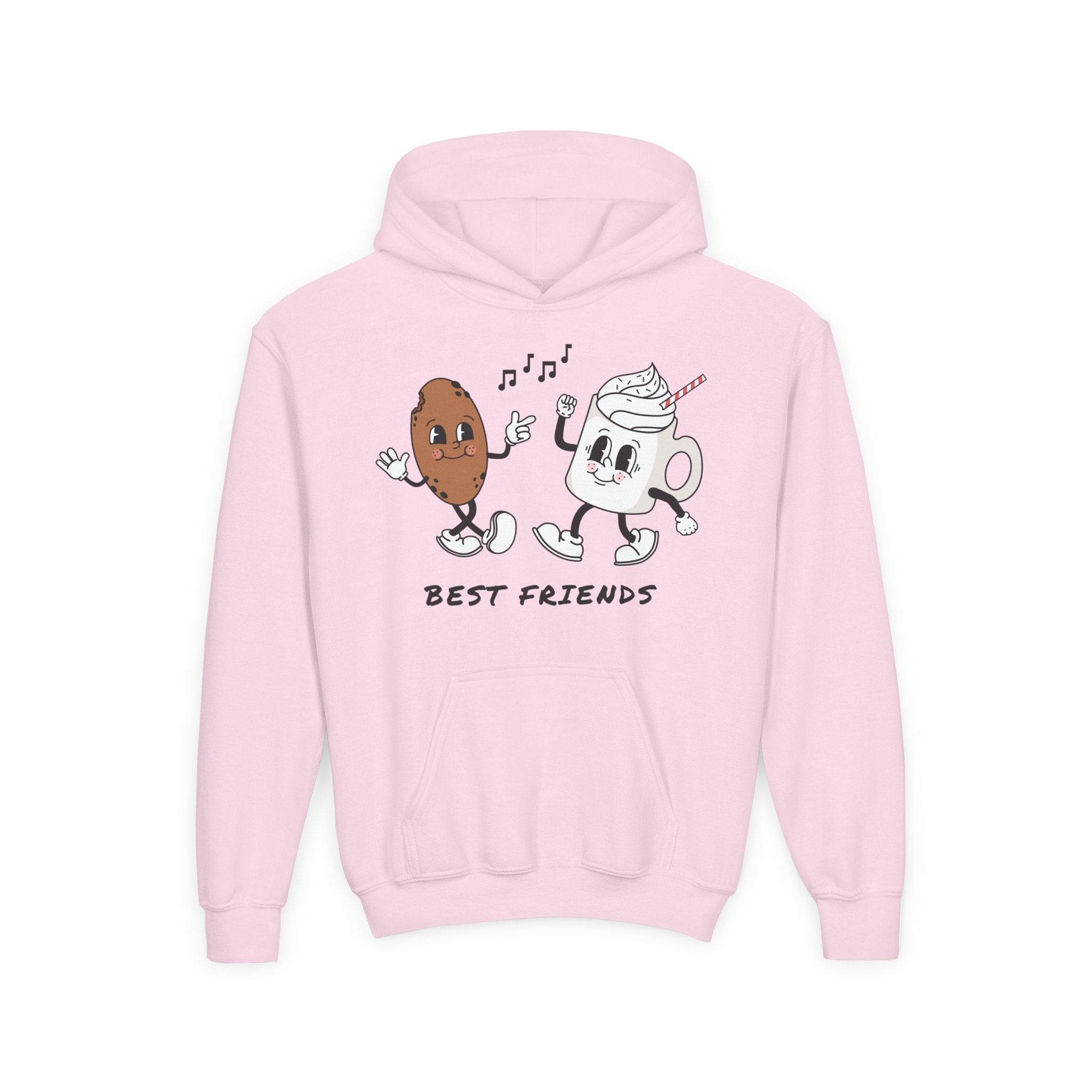 Youth Hoodie — "Best Friends" Cookie & Hot Chocolate Pullover