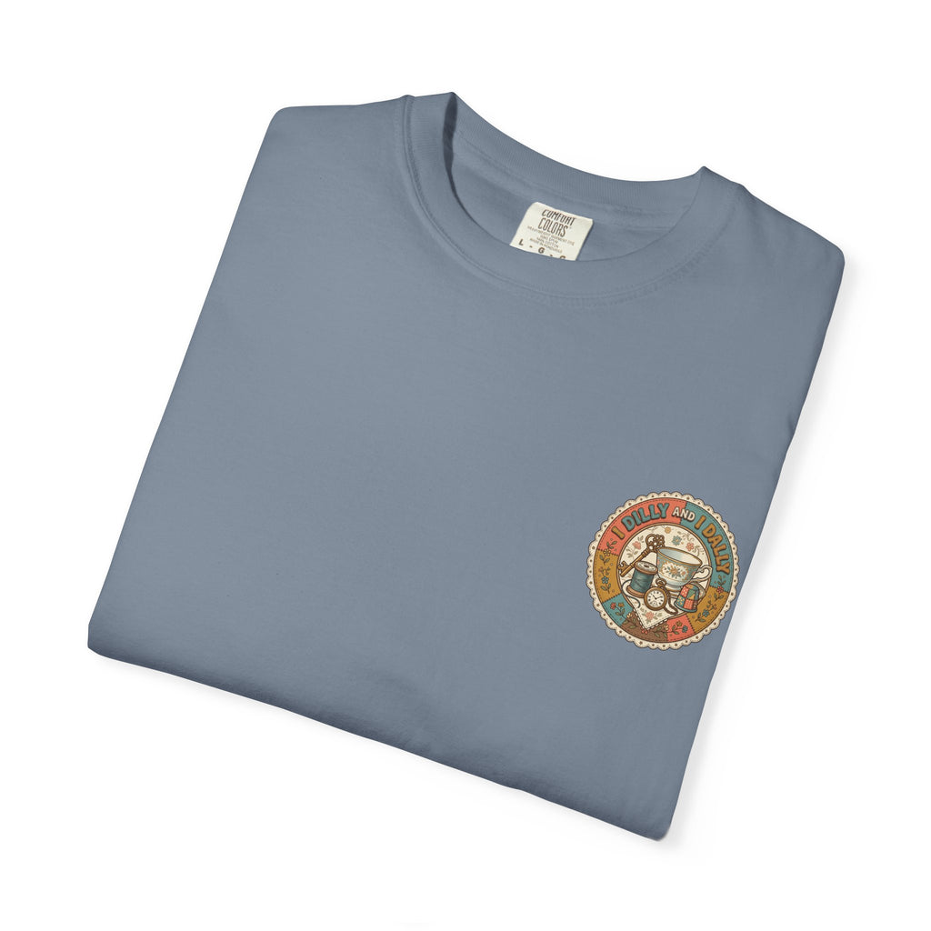 I Dilly and I Dally Vintage Tea Graphic T-Shirt