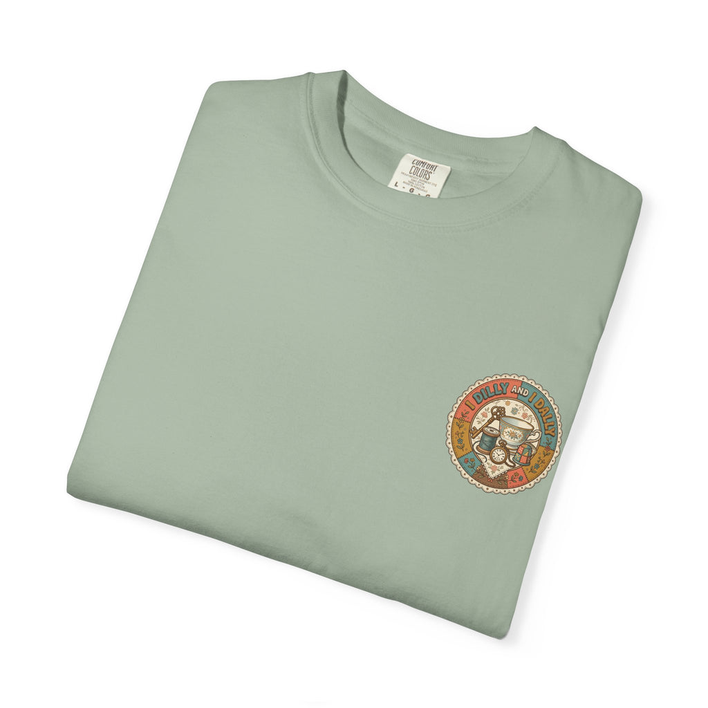 I Dilly and I Dally Vintage Tea Graphic T-Shirt