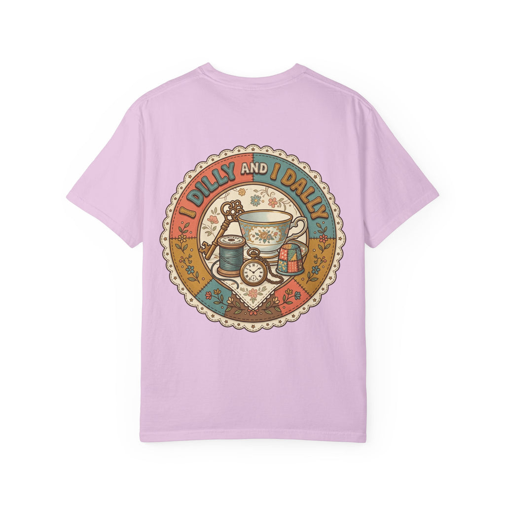 I Dilly and I Dally Vintage Tea Graphic T-Shirt