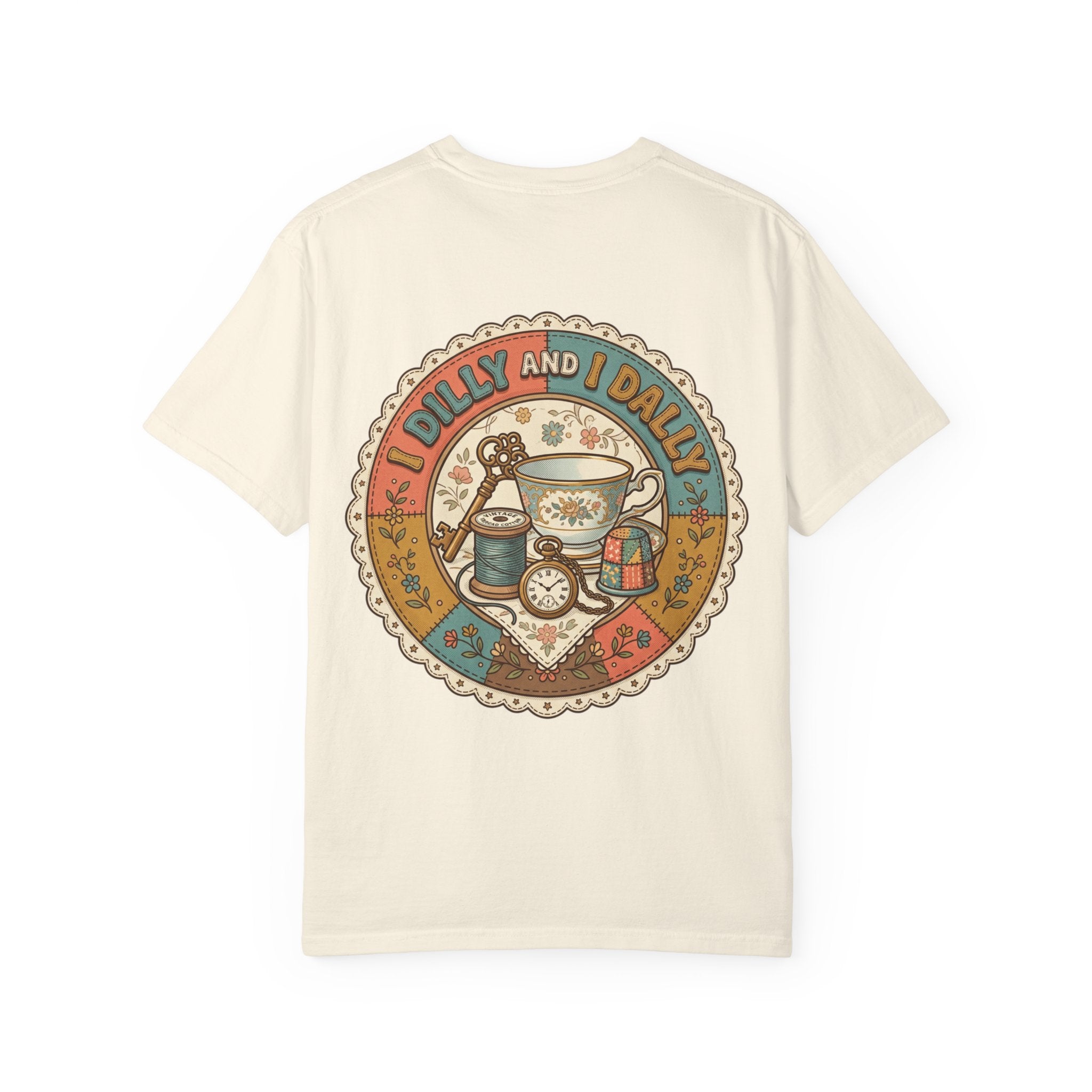 I Dilly and I Dally Vintage Tea Graphic T-Shirt