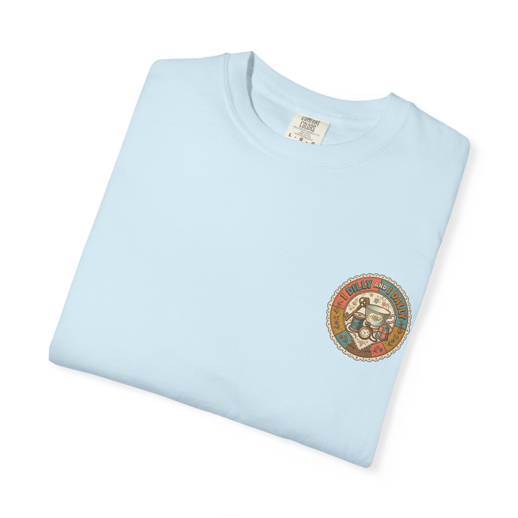 I Dilly and I Dally Vintage Tea Graphic T-Shirt